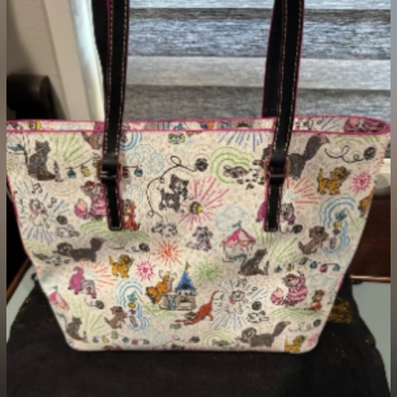 Gently Used Dooney & Bourke Disney Cats Sketch Tote Bag - Picture 3 of 8